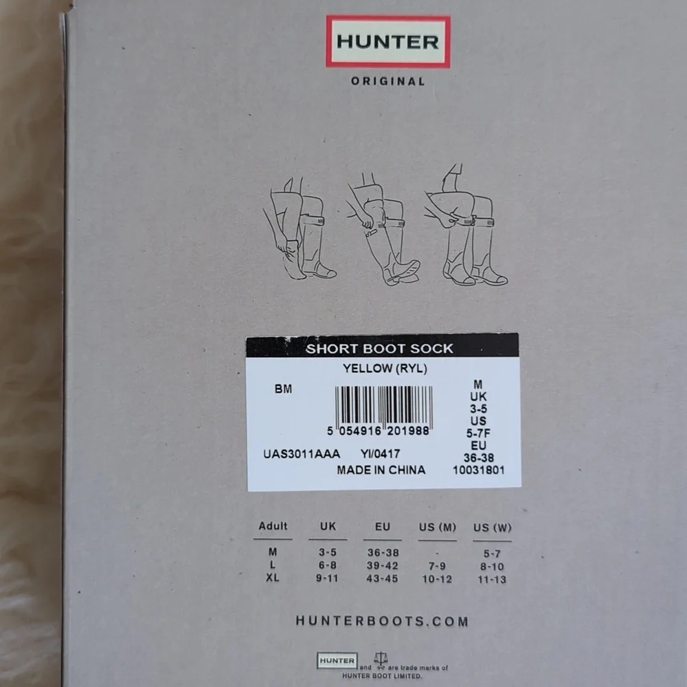 Hunter Bright Yellow Boot Socks - Picture 3 of 3